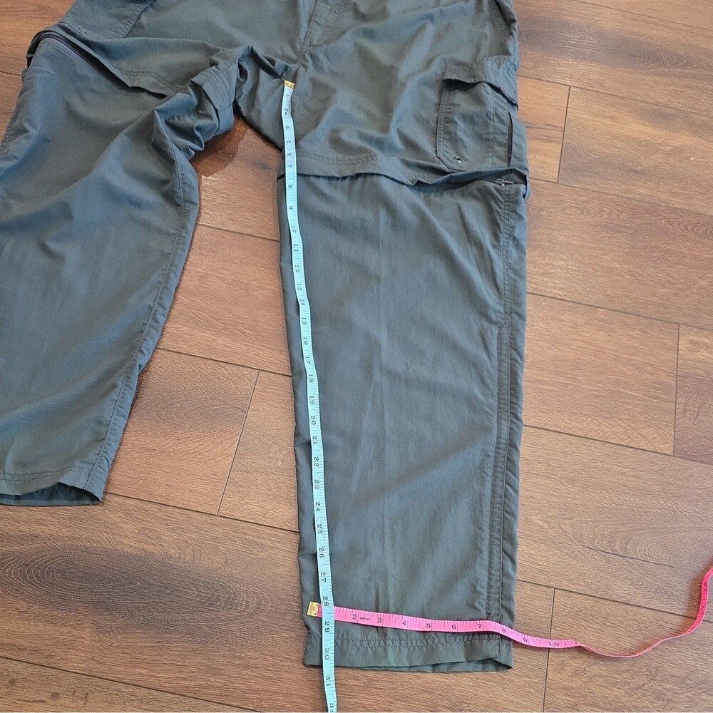 REI Pants Mens Large Green Convertible Nylon Cargo Hiking Zip Off Outdoor - Picture 5 of 15
